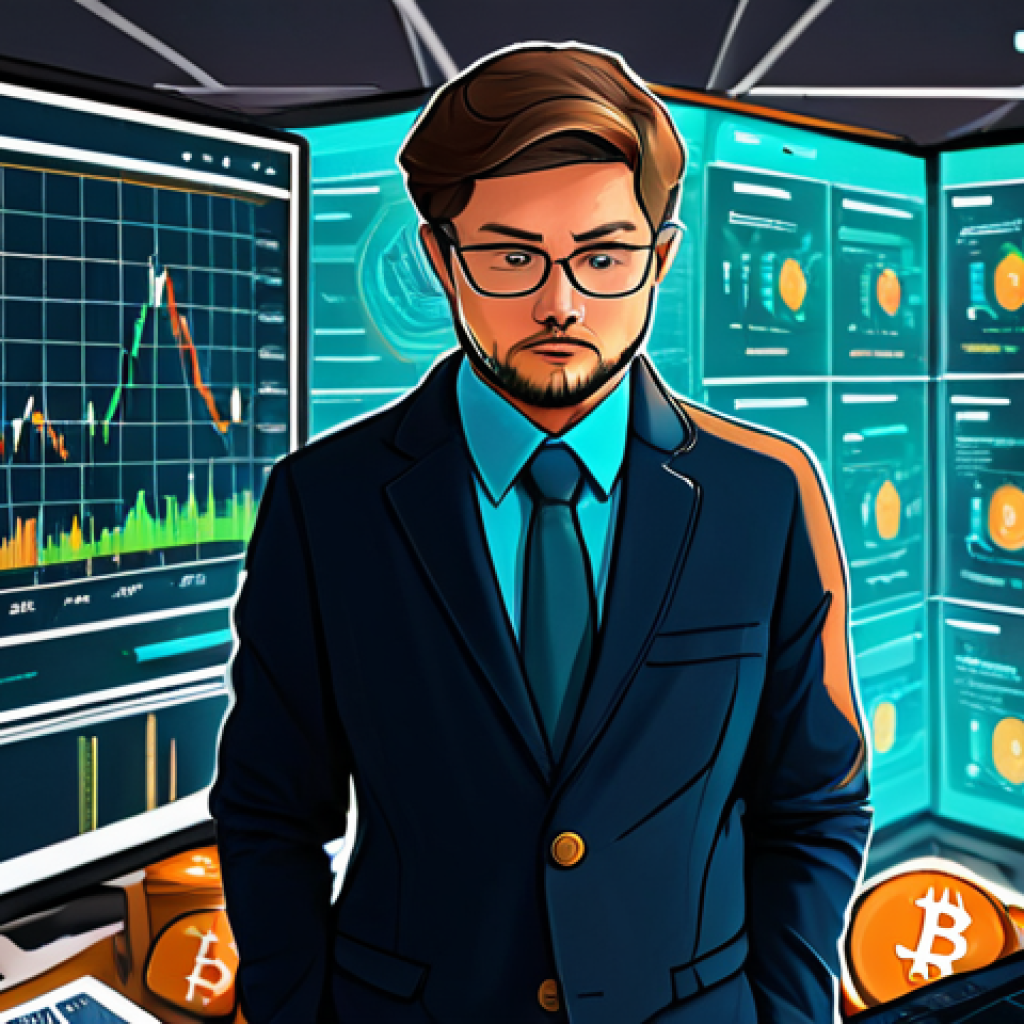 Risk Assessment**

"A concerned-looking individual studying a complex chart filled with Bitcoin and Ethereum symbols; background is a chaotic stock market floor scene, but rendered in a slightly cartoonish, exaggerated style; the person is wearing everyday, modest clothing, fully clothed; safe for work, appropriate content, family-friendly, professional illustration, perfect anatomy, correct proportions, natural pose."

**
