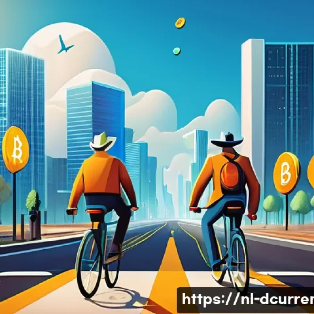 디지털화폐 법적 규제 - A vibrant, dynamic illustration depicting the evolution of the cryptocurrency market in the Netherla...