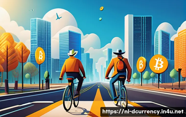 디지털화폐 법적 규제 - A vibrant, dynamic illustration depicting the evolution of the cryptocurrency market in the Netherla...
